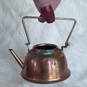 Vintage Copper Miniature Teapot